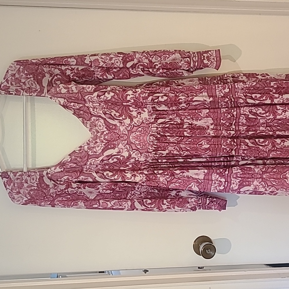 Black Milk CHINOISERIE MAGENTA TIER ROMANCE DRESS